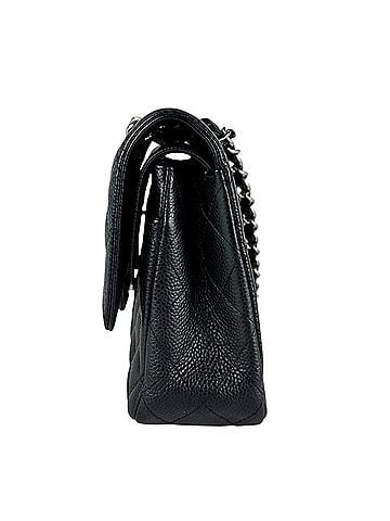 Chanel Chanel CHANEL Shoulder Bag Double Flap Matelassé Caviar Leather Black Silver Women's z10997 (view 2)