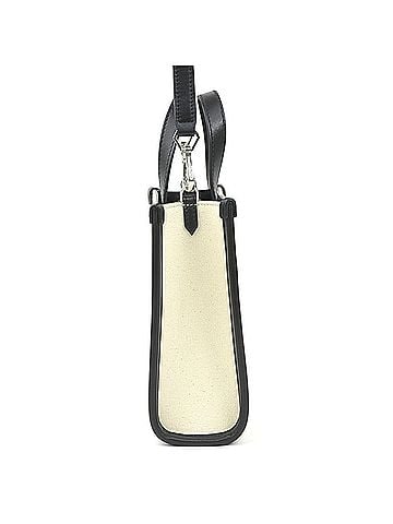 Jimmy Choo Jimmy Choo shoulder bag, canvas and leather, black ivory, women's, h32505k (view 2)