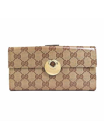 Gucci Gucci GUCCI Bi-fold long wallet GG crystal leather brown Men's and women's 231835 h32508a (view 1)