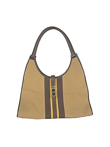 Gucci Gucci Jackie handbag, canvas and leather, brown, beige, yellow, women's, z11013 (view 1)