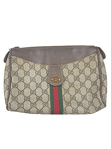 Gucci Gucci GUCCI Second Bag Clutch Vintage GG Supreme Canvas Brown Men's Women's z11011 (view 1)