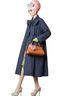 J. Peterman 100% Polyester 100% Acetate Blue Coat Size S - photo 1