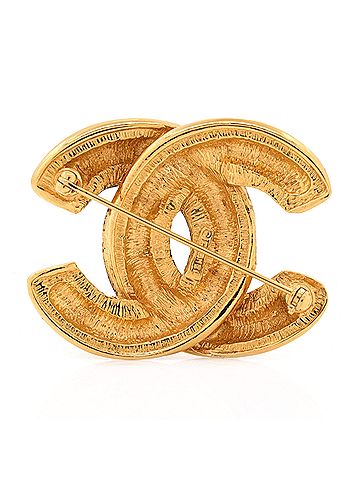 Chanel Vintage Quilted CC Brooch Metal (view 2)
