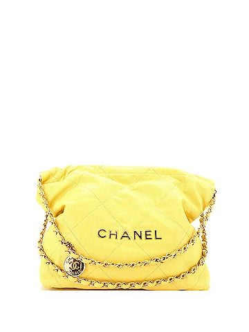 Chanel 22 Chain Hobo Quilted Caviar Small (view 1)