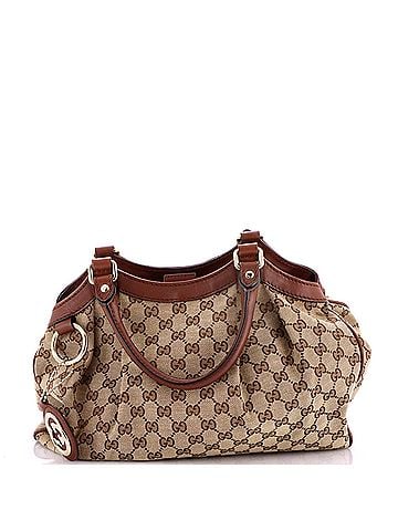 Gucci Sukey Tote GG Canvas with Leather Medium (view 1)