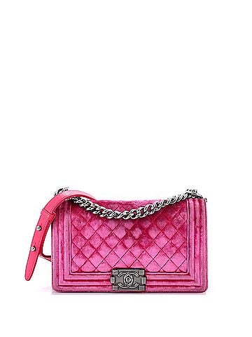 Chanel Boy Flap Bag Quilted Velvet Small (view 1)