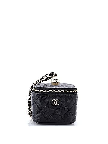 Chanel Classic Pearl Vanity Case with Chain Quilted Caviar Mini (view 1)