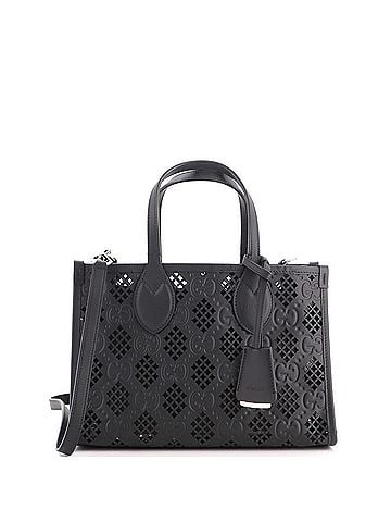 Gucci Convertible Tote GG Debossed Laser Cut Leather Small (view 1)