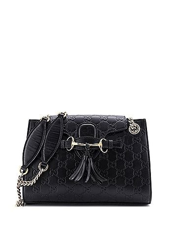 Gucci Emily Chain Flap Shoulder Bag Guccissima Leather Small (view 1)