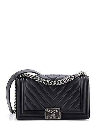 Chanel Boy Flap Bag Chevron Calfskin Old Medium (view 1)
