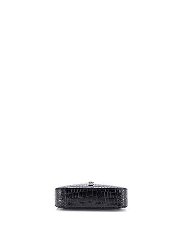 Saint Laurent Le 5 a 7 Hobo Crocodile Embossed Leather Small (view 2)