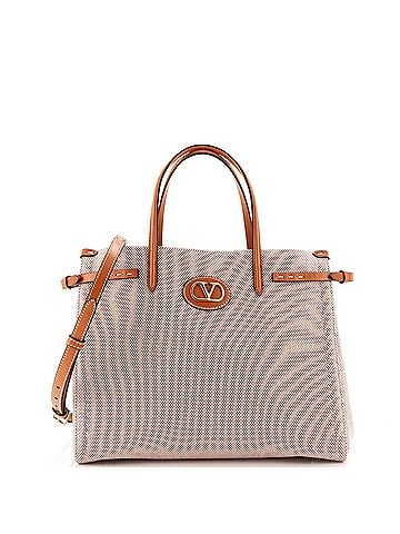 Valentino Garavani Antibes Shopping Tote Canvas with Leather Medium (view 1)