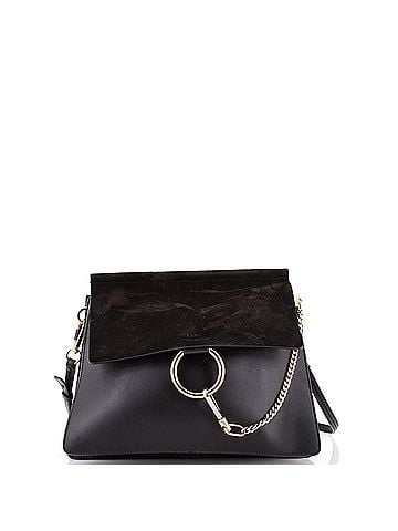 Chloé Faye Shoulder Bag Leather and Suede Medium (view 1)