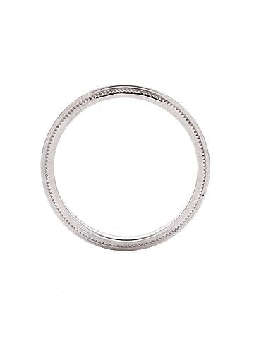 Tiffany & Co. Classic Milgrain Band Ring Platinum 2mm (view 2)