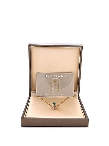 Bvlgari Serpenti Viper Pendant Necklace 18K Rose Gold with Malachite and Diamonds (view 2)