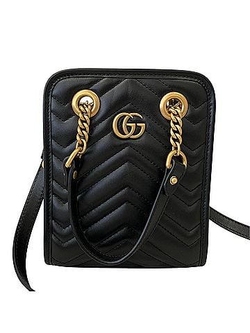 Gucci GUCCI GG Marmont Quilted Leather Shoulder Bag 696123 Black Women's (view 1)