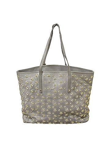 Jimmy Choo JIMMY CHOO Sasha M Star Studded Leather Tote Bag, Silver, Women's (view 2)