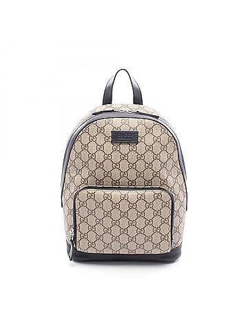 Gucci Gucci GG Supreme Small Backpack/Handbag, Coated Canvas and Leather, Women's, Beige, Brown, Black, 429020 (view 1)