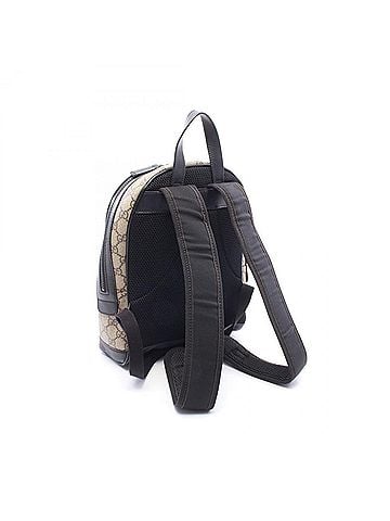 Gucci Gucci GG Supreme Small Backpack/Handbag, Coated Canvas and Leather, Women's, Beige, Brown, Black, 429020 (view 2)