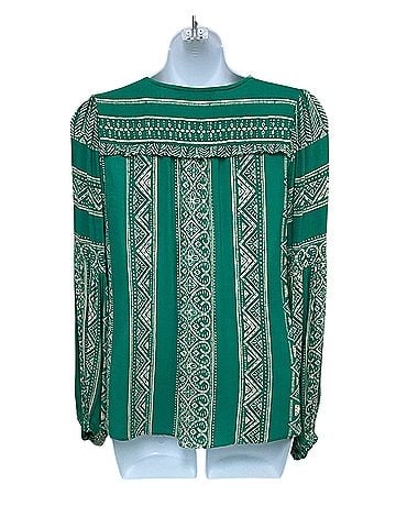 Hale Bob Boho Geometric Tile Long Sleeve Blouse (view 2)