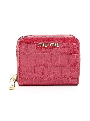 Miu Miu Miu Miu Miu wallet, coin purse, leather, women's, pink (view 1)