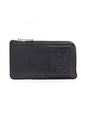 Loewe Loewe Anagram Coin Card Holder Wallet - Leather for Women, Black (view 1)