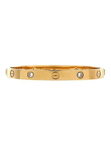 Cartier Love 4 Diamond Bracelet 18K Yellow Gold with Diamonds (view 1)