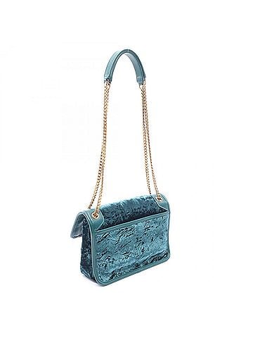 Saint Laurent Yves Saint Laurent Saint Laurent Paris Niki Baby Shoulder Bag/Handbag, Fabric, Women's, Green, 633160 (view 2)