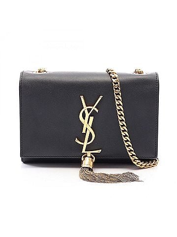 Saint Laurent Yves Saint Laurent Saint Laurent Paris Kate Monogram Shoulder Bag/Handbag, Leather, Women's, Black, 354120 (view 1)