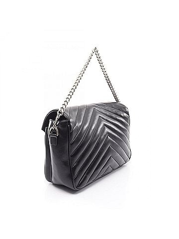 Saint Laurent Yves Saint Laurent Saint Laurent Paris Cassandra 2-Way Handbag, Leather, Women's, Black, 454325 (view 2)