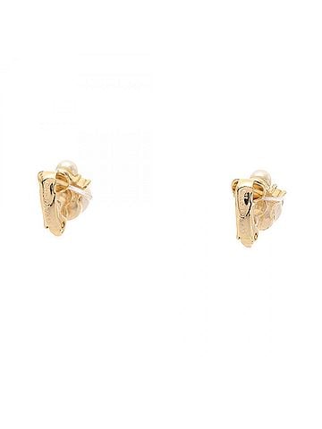 Christian Dior Christian Dior Vintage Earrings, Gold Plated (GP), Faux Pearl, Rhinestone, Women's, Gold, White, Clear. (view 2)
