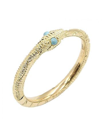 Gucci Gucci Uroboro Turquoise Ring - 18K Yellow Gold Women's Gold/Blue Tones (view 1)
