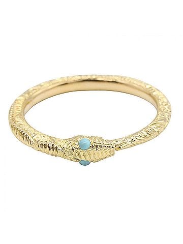 Gucci Gucci Uroboro Turquoise Ring - 18K Yellow Gold Women's Gold/Blue Tones (view 2)