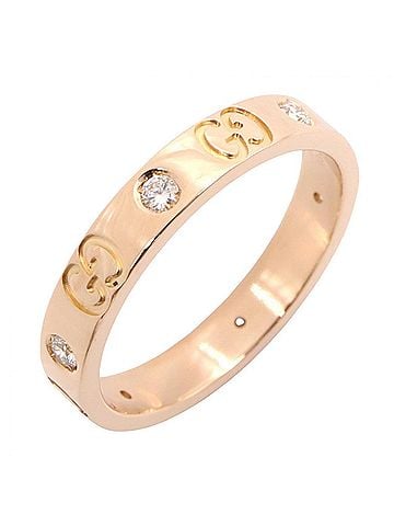 Gucci Gucci Icon Amour 6PD Ring - Ring/Finger Jewelry 18KPG (Pink Gold) Diamond Women's Gold Tone Clear (view 1)