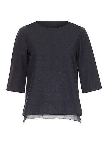 The Row The Row Wool Silk Sheer Layer Boxy Top (view 1)