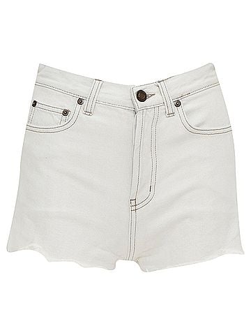 Saint Laurent Saint Laurent Washed Cotton Mini Shorts (view 1)