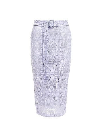 Burberry Burberry Lace Belted Pencil Skirt (view 1)
