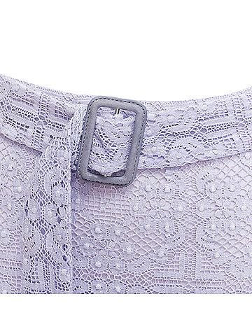 Burberry Burberry Lace Belted Pencil Skirt (view 2)