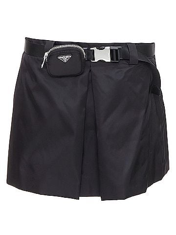 Prada Prada Re-Nylon Buckle Belt Mini Skirt (view 1)