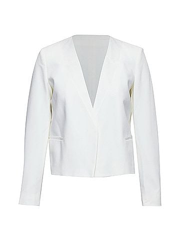 Theory Theory White Lapel Cropped Blazer (view 1)