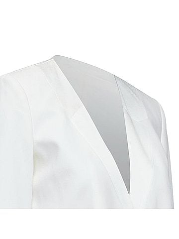 Theory Theory White Lapel Cropped Blazer (view 2)