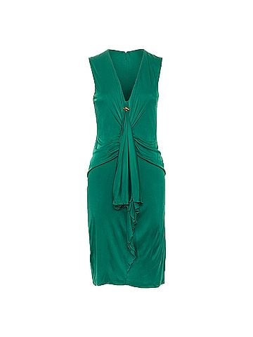 Gucci Gucci Draped V Neck Viscose Midi Dress (view 1)