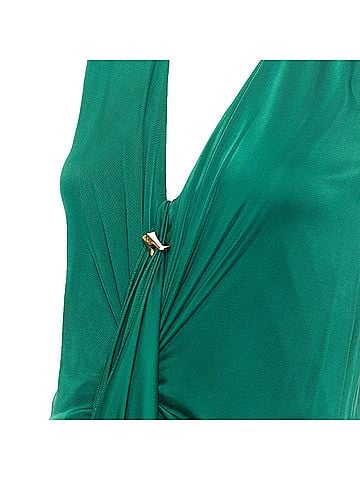 Gucci Gucci Draped V Neck Viscose Midi Dress (view 2)