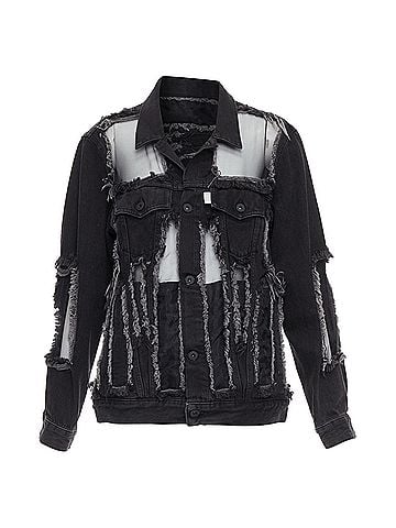 OFF-WHITE Off White Denim Mesh Panel Jacket (view 1)