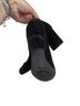 Eileen Fisher 100% Suede Solid Black Heels Size 7 1/2 - photo 2
