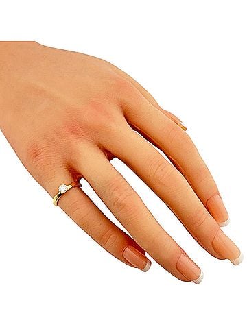 Boucheron Boucheron Facette Solitaire Ring, 18K Yellow Gold, Diamond, Women's Ring by (view 2)