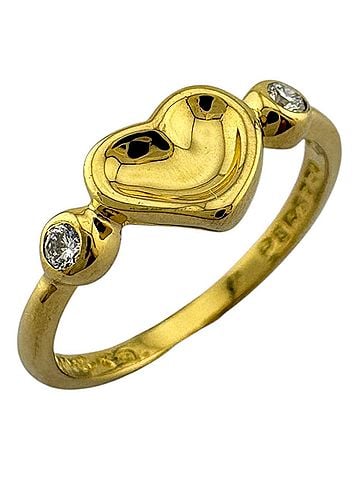 Tiffany & Co. Tiffany &amp; Co. Closed Heart Ring, 18K Yellow Gold, Diamond, Women's Ring. (view 1)