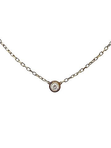 Cartier Cartier Damour Diamants Légers Necklace, approximately 0.09ct diamond, 18K yellow gold, women's necklace. (view 1)