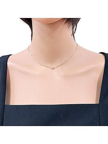 Cartier Cartier Damour Diamants Légers Necklace, approximately 0.09ct diamond, 18K yellow gold, women's necklace. (view 2)