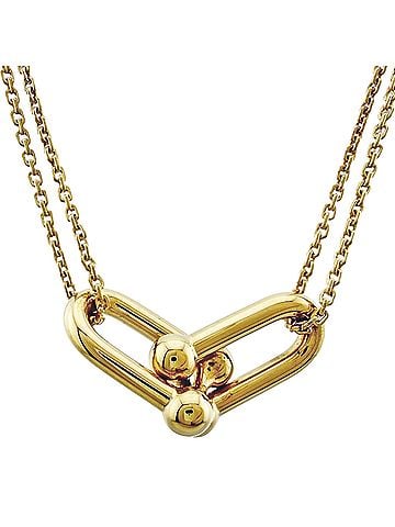 Tiffany & Co. Tiffany HardWear Double Link Pendant Necklace, 18K Yellow Gold, Women's, by &amp; Co. (view 1)